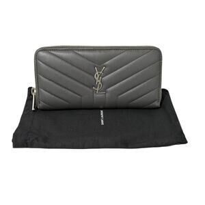 Saint Laurent (YSL) Monogram Zip Around Wallet